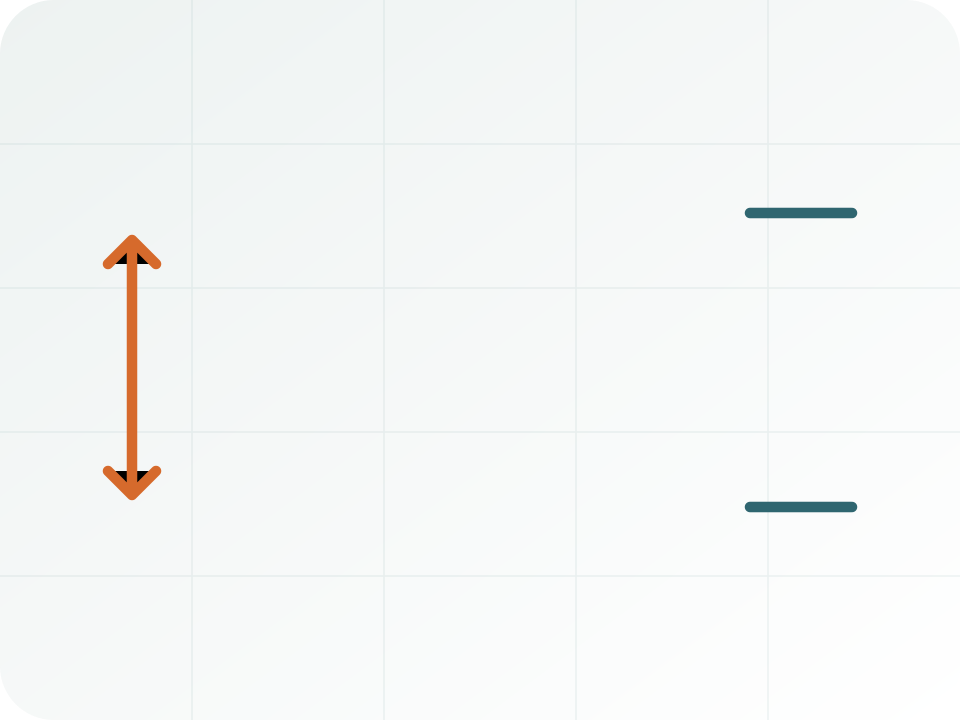 Technical illustration of a construction calculator with measured inputs and results.